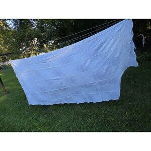 Vintage Table Cloth  Damask Roses Design 100x80